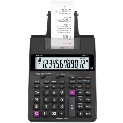 Calculadora Com Bobina HR-100RC-BK Bivolt Casio - Casio - HR-100RC-BK