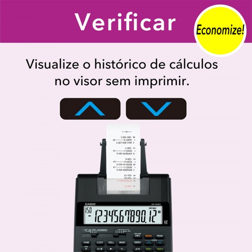 Calculadora Com Bobina HR-100RC-BK Bivolt Casio - Casio - HR-100RC-BK