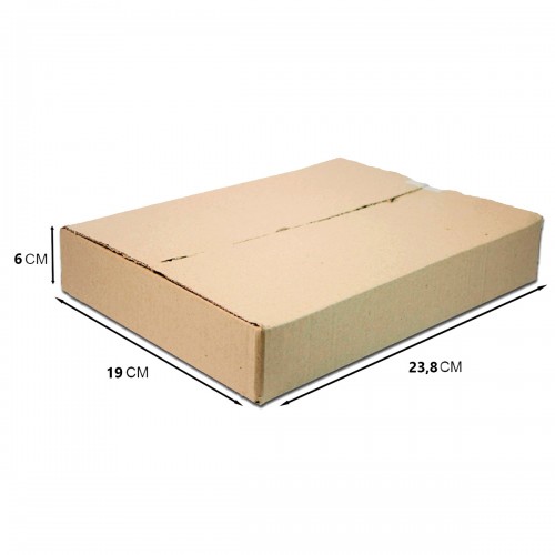 Caixa De Papelão Embalagem 23,8 x 19 x 06 cm 25 Unidades - Alfa - 23,8x19x06