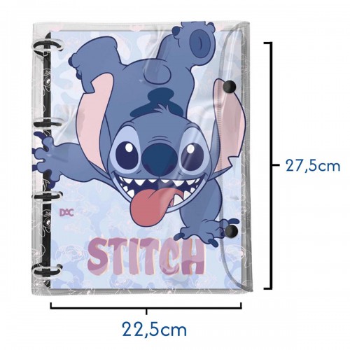 Caderno Argolado Little Stitch Fichario Botão Cristal Dac