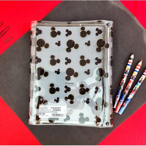 Caderno Argolado Mickey Fichario Botão Cristal Dac