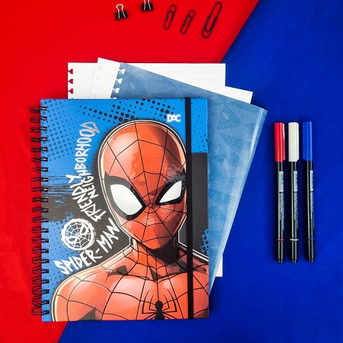 Caderno Smart Folhas Reposicionáveis 80fls Homem Aranha Dac