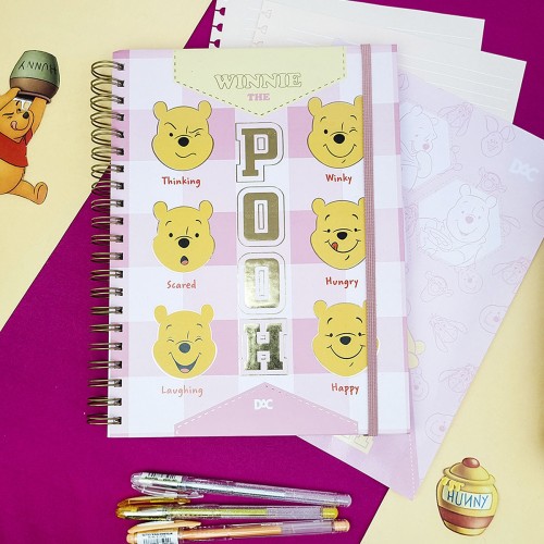 Caderno Smart Universitário Pooh 80 Flhs 10 Divisória Dac