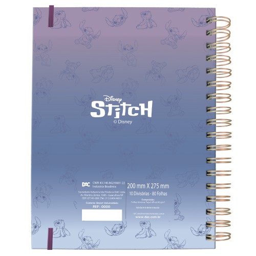 Caderno Universitário Smart Stitch 10 Divisórias  80 Fls Dac