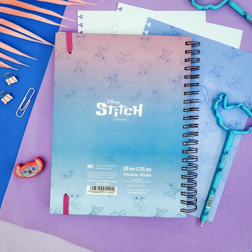 Caderno Universitário Smart Stitch 10 Divisórias  80 Fls Dac