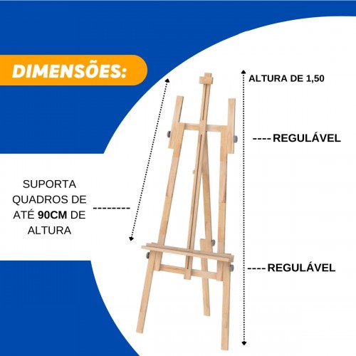 Cavalete Madeira Desmontável Telas Compact Line Stalo