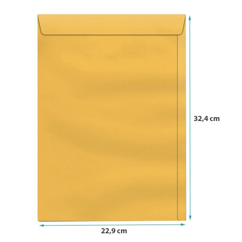 Envelope A4 Amarelo Ouro 229 x 324 mm Skn 32 250 Unidades