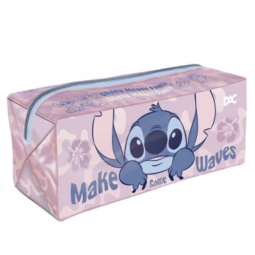 Estojo Escolar Grande Em Pvc Cristal Disney Stitch...