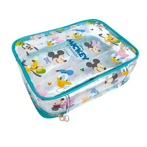 Estojo Escolar Infantil Baú Box Grande Mickey PVC Dac