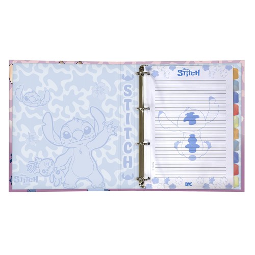 Fichario Argolado Stitch Caderno Universitário 48 Folhas DAC