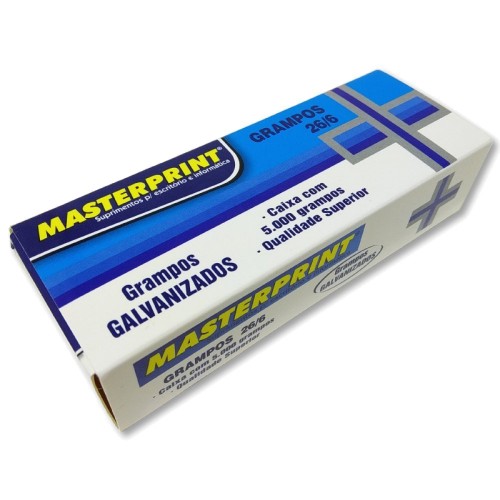 Grampos Galvanizados 26/6 5000 Unidades Masterprint
