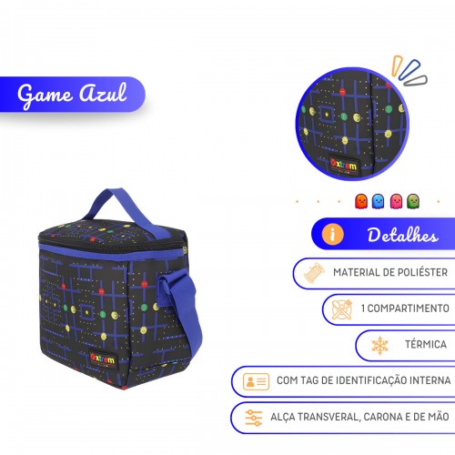 Kit Malinha Infantil Spedy Pack Gamer Xtrem Lancheira Estojo