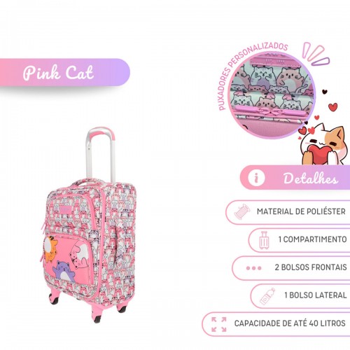 Kit Malinha Infantil Spedy Pack Gatos Xtrem Lancheira Estojo