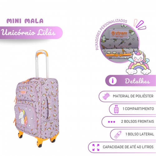 Kit Malinha Spedy Pack Unicórnio Xtrem Lancheira Estojo