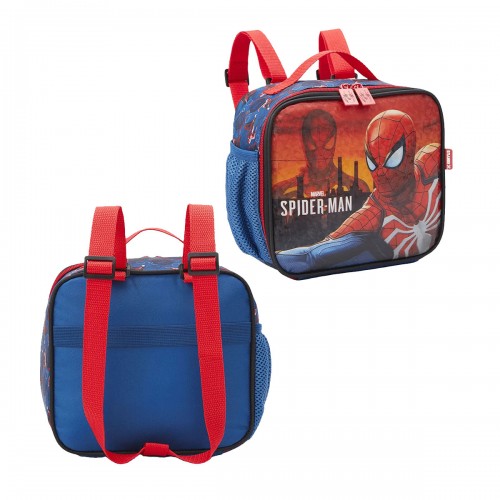 Kit Michila Infantil  Spider Man City Lancheira Estojo Xeryu