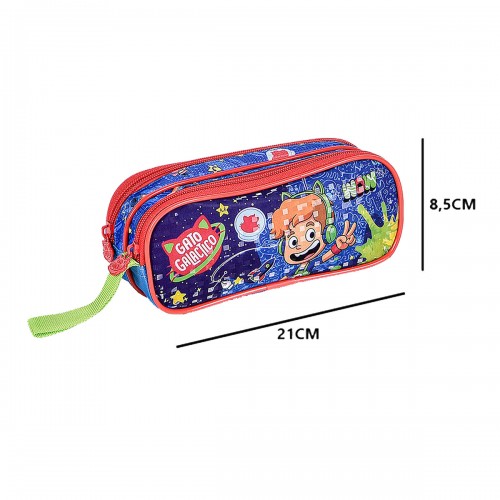 Kit Mochila Costa Escolar Gato Galáctico Estojo Infantil