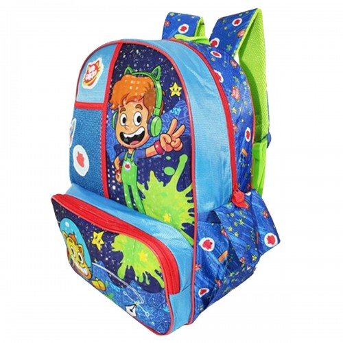 Kit Mochila Costa Escolar Gato Galáctico Estojo Infantil