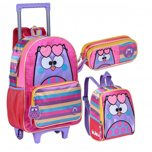 Kit Mochila Infantil Bubu Youtube Lancheira Estojo Grande