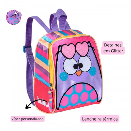 Kit Mochila Infantil Bubu Youtube Lancheira Estojo Grande