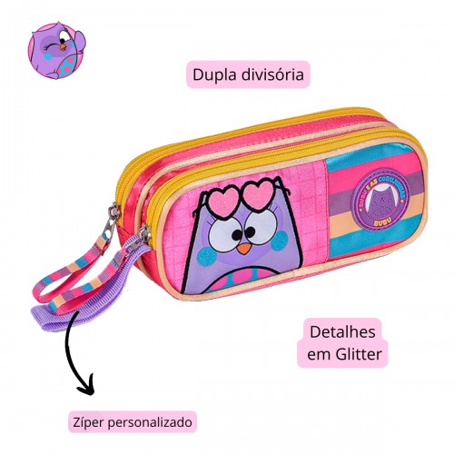 Kit Mochila Infantil Bubu Youtube Lancheira Estojo Grande