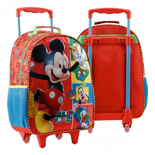 Kit Mochila Infantil com Rodas 16 Mickey Escolar