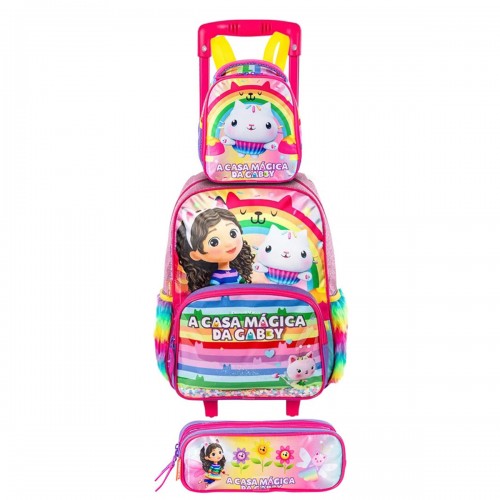 Kit Mochila Infantil Gabby Grande Lancheira Estojo Sestini