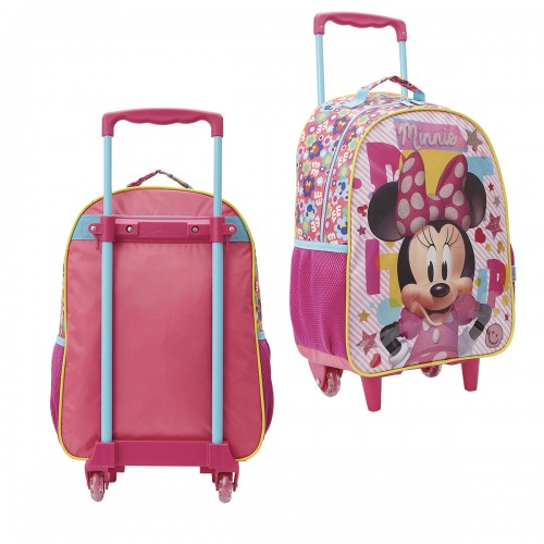 Kit Mochila infantil Minnie X1 Rosa Lancheira Estojo Xeryus