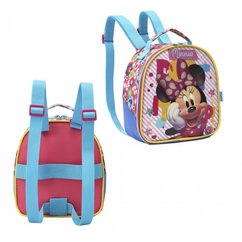 Kit Mochila infantil Minnie X1 Rosa Lancheira Estojo Xeryus