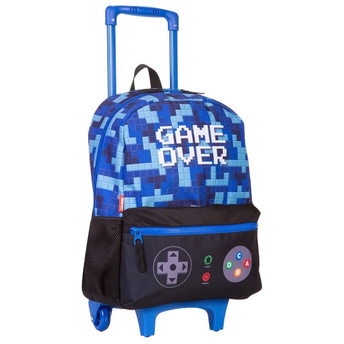 Kit Mochila Infantil Rodinha Game Lancheira Estojo Sestini