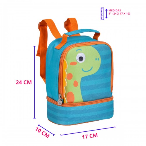 Kit Mochila  Infantil Rodinha Pequena Dinossauro Dino Clio