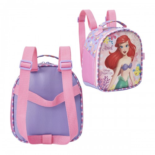 Kit Mochila infantil Sereia Ariel Lancheira Estojo Xeryus