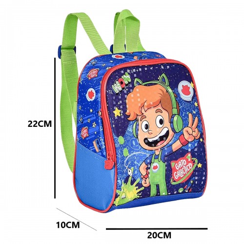 Kit Mochila Rodinha Gato Galactico Lanchera Estojo Infantil