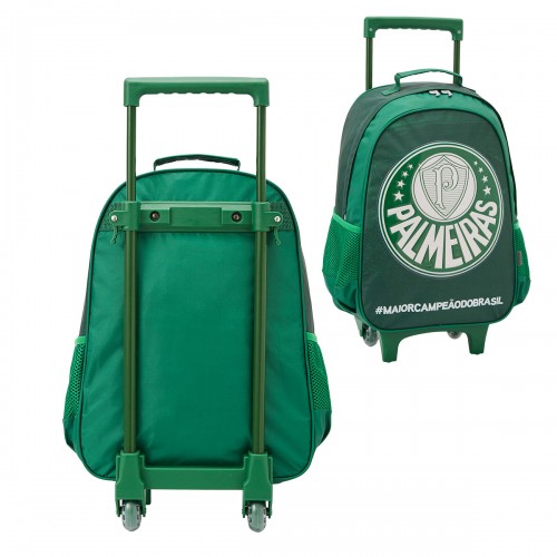 Kit Mochila Rodinha Infantil Palmeiras Estojo Escolar Xeryus