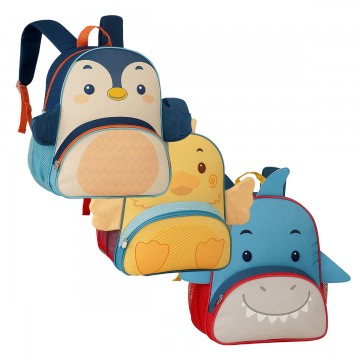 Mochila Costas Bichinhos Pets Escolar Infantil Uni...