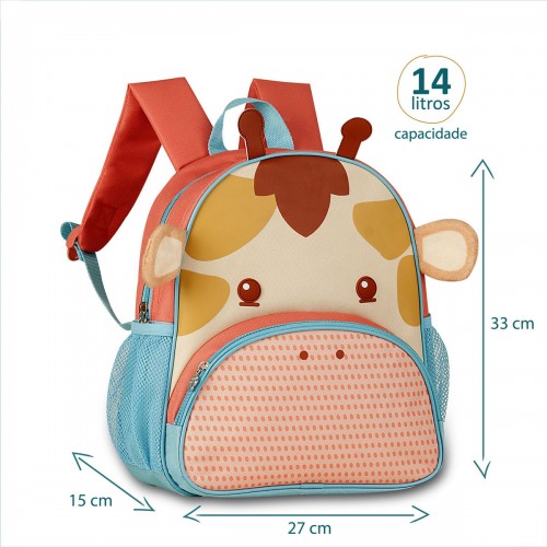 Mochila de Costa Infantil Pequena Bichinhos Pet Escolar