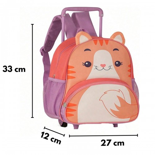 Mochila de Rodinha Infantil Pets Gato Vaca Girafa Clio