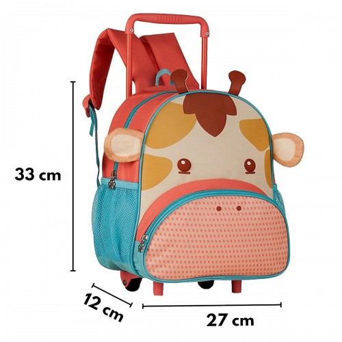 Mochila de Rodinha Infantil Pets Gato Vaca Girafa Clio