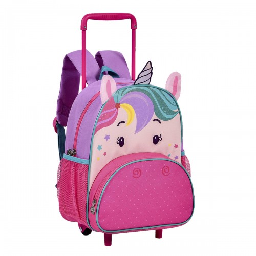 Mochila de Rodinhas Feminino Escolar Unicórnio 13 Clio