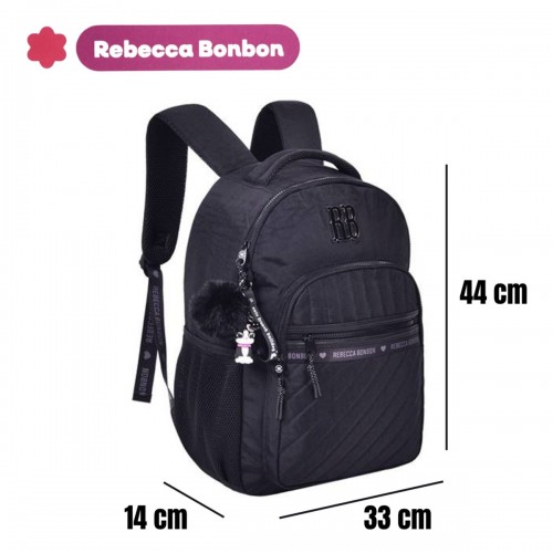 Mochila Feminina Crinkle com Matelassê 17,5 Rebecca Bonbon