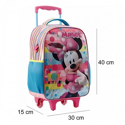 Mochila Infantil Escolar Rodinhas Minnie S Xeryus