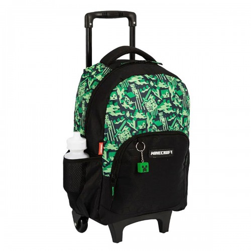 Mochila Infantil MineCraft Camoterra Grande Carrinho Escolar