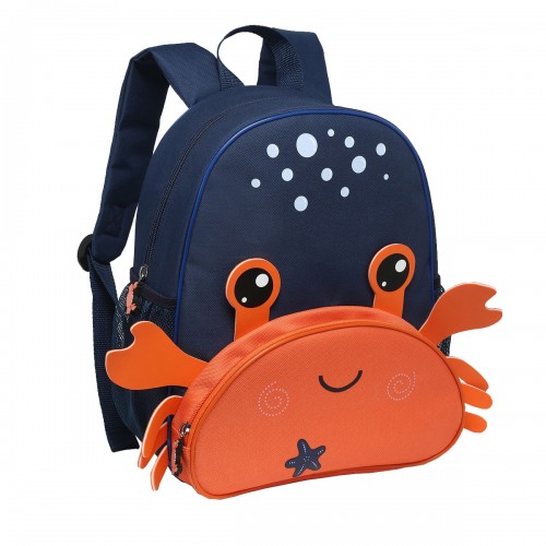 Mochila Infantil Pequena Costa Bichos Pets Dino Tubarao