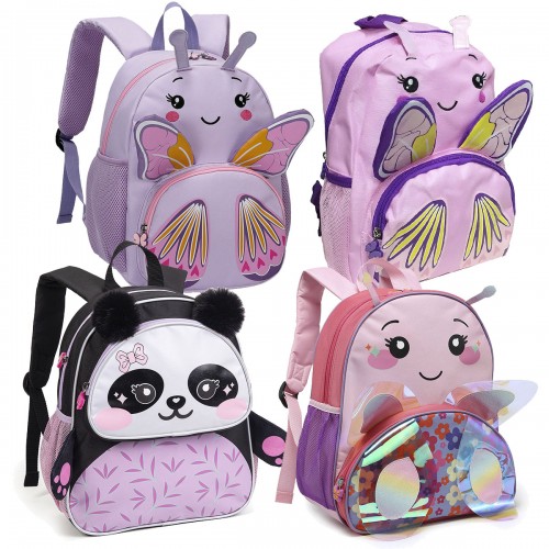 Mochila Infantil Pequena Costa Pets Borboleta Panda Escolar