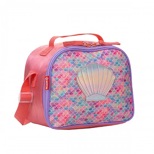 Mochila Infantil Rodinha Sereia M Plus Lancheira Sestini