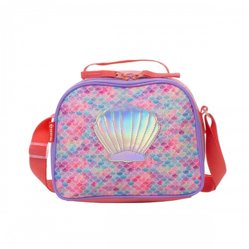 Mochila Infantil Rodinha Sereia M Plus Lancheira Sestini