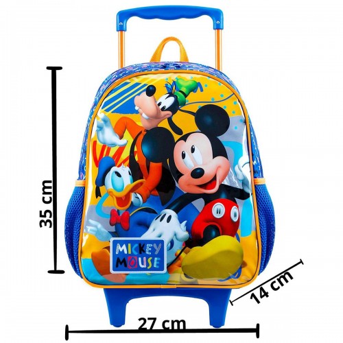 Mochila Infantil Rodinhas Mickey Pateta e Pato Donals Xeryus