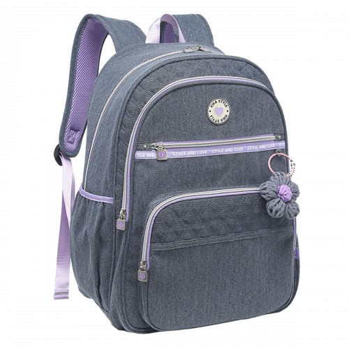 Mochila Kika Jeans Costa Feminina Teen Faculdade Escolar