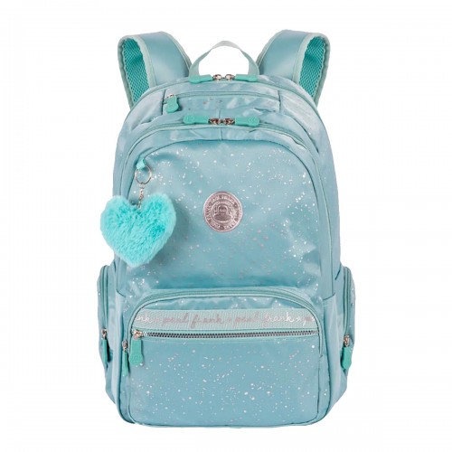 Mochila Paul Frank Styles Metalizada Silver N Green feminina