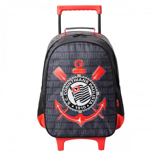 Mochila Rodinha Corinthians Grande Infantil 13880 Escolar