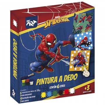 Pintura a Dedo Homem Aranha Infantil Com 18 Peças ...